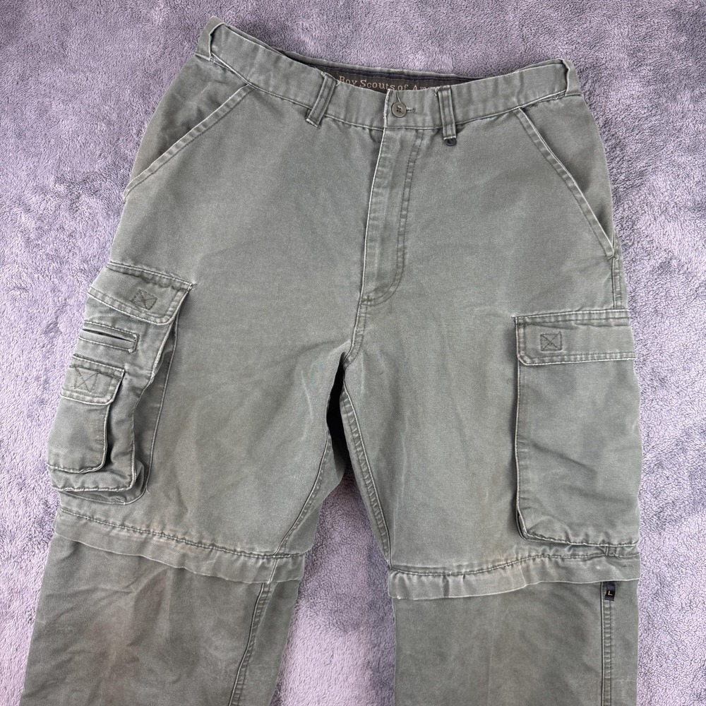 Boy Scouts of America Cargo Pants Mens 30x30 Green Convertible‎ Relaxed Uniform